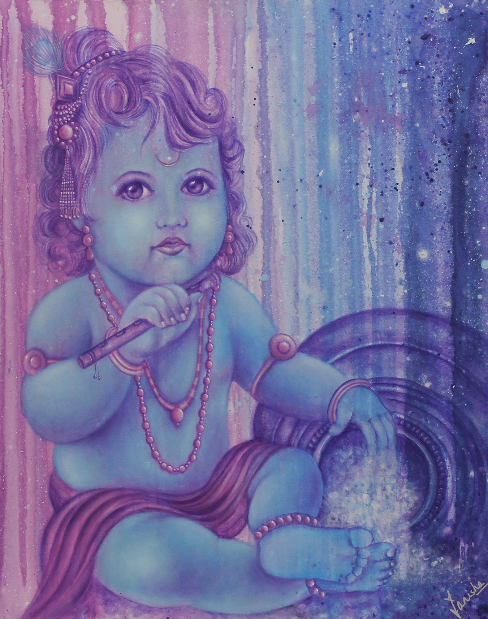 baby krishna paintings
