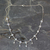 Collar de cascada de piedra lunar arcoíris - Joyas de plata y piedra lunar arcoíris hechas a mano de la India
