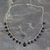 Onyx-Wasserfall-Halskette - Handgefertigte Halskette aus indischem Onyx und Sterlingsilber