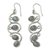 Rainbow moonstone dangle earrings, 'Lotus Buds' - Rainbow Moonstone Dangle Earrings Sterling Silver Jewelry (image 2a) thumbail