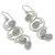 Rainbow moonstone dangle earrings, 'Lotus Buds' - Rainbow Moonstone Dangle Earrings Sterling Silver Jewelry (image 2b) thumbail