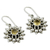 Citrine dangle earrings, 'Star' - Artisan Crafted  Citrine and Sterling Silver Star Earrings (image 2b) thumbail