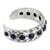 Lapis lazuli cuff bracelet, 'Nostalgia' - Lapis Lazuli and Sterling Silver Cuff Bracelet from India (image 2b) thumbail