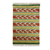 Wool accent rug, 'Vibrant Tradition' (4x6.5) - Handwoven Green and Orange Geometric Accent Rug (4 x 6.5)