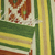 Akzentteppich aus Wolle, (4x6,5) - Handgewebter Teppich mit geometrischem Akzent in Grün und Orange (4 x 6,5)