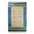 Wool area rug, 'Sky of India' - Blue Border Handwoven Wool Dhurrie Area Rug (image 2a) thumbail