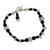 Onyx and quartz beaded bracelet, 'Midnight Allure' - Indian Handmade Onyx and Quartz Black and White Bracelet