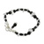 Onyx and quartz beaded bracelet, 'Midnight Allure' - Indian Handmade Onyx and Quartz Black and White Bracelet