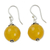 Chalcedony dangle earrings, 'Glorious Yellow' - Fair Trade Yellow Chalcedony and Sterling Silver Earrings