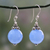 Chalcedony dangle earrings, 'Sky Allure' - Artisan Crafted Blue Chalcedony and Sterling Silver Earrings