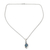 Blue topaz and chalcedony pendant necklace, 'Modern Romance' - Sterling Silver Necklace with Blue Topaz and Chalcedony