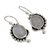 Rainbow moonstone dangle earrings, 'Indian Paisley' - Rainbow Moonstone jewellery Indian Sterling Silver Earrings (image 2b) thumbail