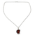 Carnelian pendant necklace, 'Solar Charm' - Sterling Silver and Carnelian Pendant Necklace from India