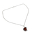 Carnelian pendant necklace, 'Solar Charm' - Sterling Silver and Carnelian Pendant Necklace from India