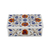 Marble inlay jewelry box, 'Marigolds' - Hand Crafted Flower Theme Marble Inlay jewellery Box thumbail