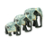 Lacquered wood sculptures, 'Blue Elephant Trio' (set of 3) - Indian Artisan Crafted Wood Elephant Sculptures (Set of 3) (image 2a) thumbail