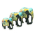 Lacquered wood sculptures, 'Black Elephant Trio' (set of 3) - 3 Artisan Crafted Lacquered Wood Elephant Sculptures (image 2a) thumbail