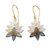 Gold vermeil rainbow moonstone and labradorite dangle earrings, 'Dawn Aura' - Rainbow Moonstone and Labradorite Gold Vermeil Earrings (image 2a) thumbail