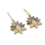 Gold vermeil labradorite and rainbow moonstone dangle earrings, 'Dusk Aura' - Labradorite and Rainbow Moonstone Gold Vermeil Earrings (image 2b) thumbail