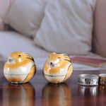 Papier mache boxes, 'Charismatic Rabbits' (pair) - Artisan Crafted Papier Mache Decorative Bunny Boxes (Pair)