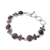 Amethyst link bracelet, 'Glorious Purple' - Artisan Crafted Silver Link Bracelet with Amethysts (image 2a) thumbail