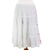 Cotton skirt, 'Colorful Blossoms' - Cotton Floral Embroidered Skirt in Snow White from India (image 2e) thumbail