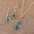 Citrine pendant necklace, 'Golden Sky' - .925 Silver Necklace with Citrine and Composite Turquoise (image 2c) thumbail