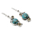 Citrine dangle earrings, 'Golden Sky' - .925 Silver Earrings with Citrine and Composite Turquoise (image 2d) thumbail