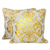 Cotton cushion covers, 'Golden Kaleidoscope' (pair) - Golden Print on Cotton Cushion Covers from India (Pair) thumbail
