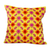 Embroidered cushion covers, 'Holi Stars' (pair) - Multi Color Stars over Yellow Satin Cushion Covers (Pair)