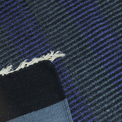 Baumwollteppich, (3x5) - 3 x 5 Fuß großer handgewebter blauer Baumwollteppich aus Indien