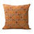 Cotton cushion covers, 'Morning Marigolds' (pair) - Chainstitch Cotton Cushion Covers in Autumn Colors (Pair) (image 2b) thumbail