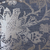 Cotton cushion covers, 'Silver Sea Blossoms' (pair) - Blue Cotton Cushion Covers with Silver Foil Flowers (Pair) (image 2c) thumbail