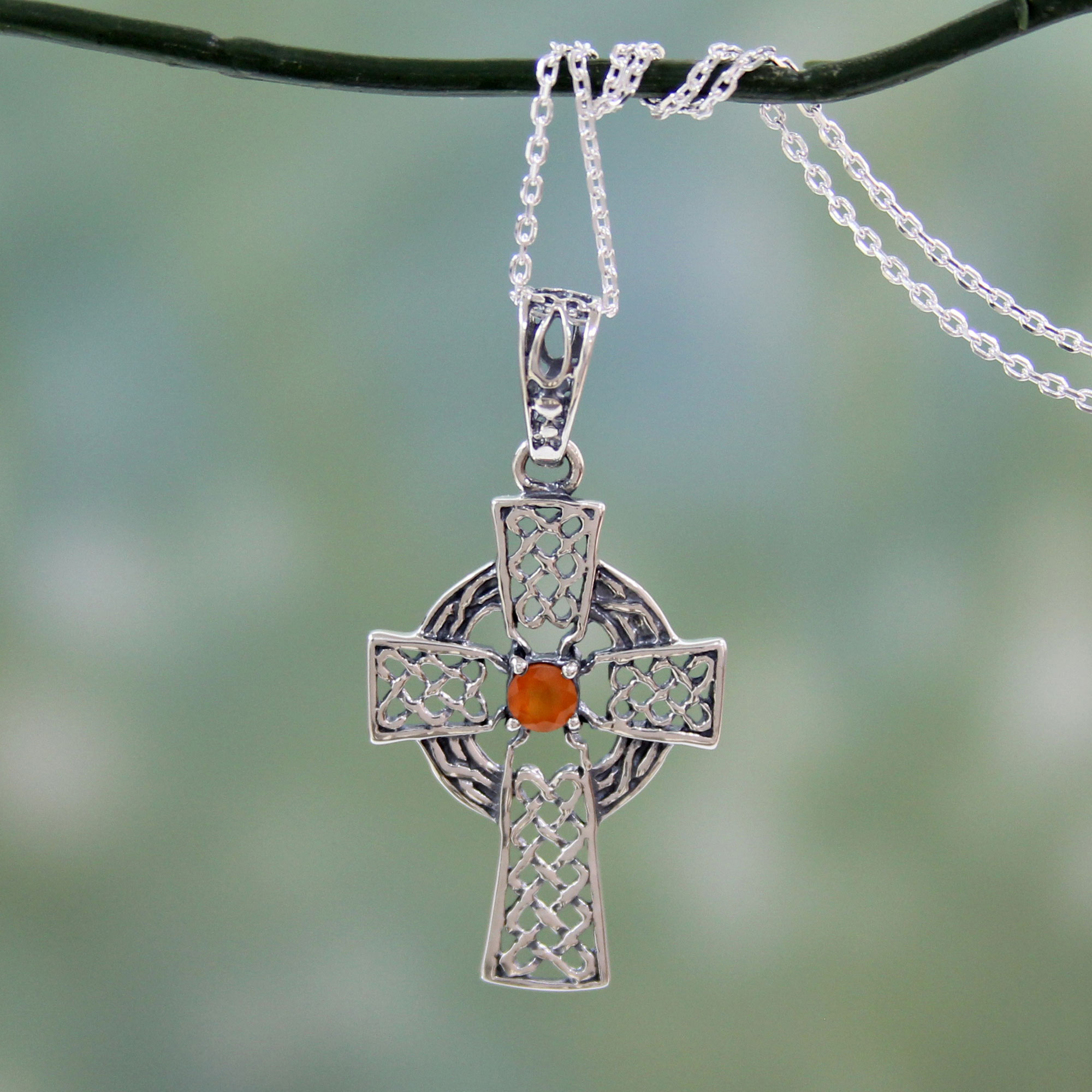 Healing Everyday Wear or Gift!!! Gothic Antique Bronze Celtic Cross Necklace Faith Spiritual Celtic Crystal