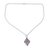 Amethyst pendant necklace, 'Crystalline Beehive' - Modern Handcrafted Silver Necklace with 9 Faceted Amethysts thumbail