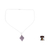 Amethyst pendant necklace, 'Crystalline Beehive' - Modern Handcrafted Silver Necklace with 9 Faceted Amethysts (image 2j) thumbail