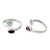 Amethyst toe rings, 'Curls' (pair) - Amethyst and Sterling Silver Toe Rings from India (Pair) (image 2b) thumbail