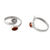 Carnelian toe rings, 'Curls' (pair) - Handcrafted Carnelian and Sterling Silver Toe Rings (Pair) (image 2b) thumbail