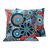 Beaded cotton cushion covers, 'Blue Flower Fest' (pair) - Hand Beaded Cotton Print Cushion Covers in Blue (Pair) (image 2a) thumbail