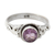 Amethyst cocktail ring, 'Assam Orchid' - Artisan Crafted Silver and Amethyst Ring from India (image 2a) thumbail