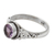 Amethyst cocktail ring, 'Assam Orchid' - Artisan Crafted Silver and Amethyst Ring from India (image 2b) thumbail