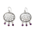Amethyst dangle earrings, 'Mughal Visions' - Sterling Silver Earrings Crafted by Hand with Amethysts
