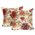 Embroidered cushion covers, 'Cheerful Garden' (pair) - Embroidered Flowers on Square Cotton Cushion Covers (Pair) (image 2a) thumbail