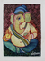 „Happy Ganesha“ – Indien stilisiertes Ölporträt des hinduistischen Lord Ganesha