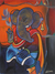 'Peaceful Ganesha' - Hinduismo deidad ganesha vinayak pintura firmada india artes