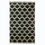 Dhurrie-Teppich aus Wolle, (5x8) - Schwarz-weißer indischer handgewebter Dhurrie-Teppich aus Wolle (5 x 8)