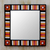 Wall mirror, 'Sunshine Reflection' - Square Wall Mirror and Frame Artisan Crafted Ceramic