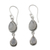 Rainbow moonstone dangle earrings, 'Misty Teardrops' - Rainbow Moonstone Fair Trade Earrings with Sterling Silver