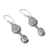 Rainbow moonstone dangle earrings, 'Misty Teardrops' - Rainbow Moonstone Fair Trade Earrings with Sterling Silver