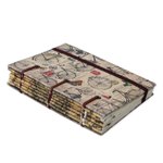 Handmade journal, 'Vintage Bike Journeys' - Artisan Crafted Journal with 60 Pages Blank Handmade Paper